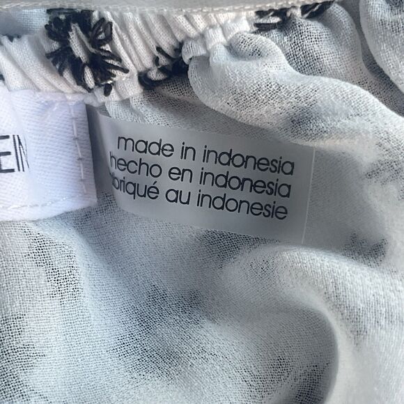 Calvin Klein Blouse Womens Plus Size 3X Lined Balloon Sleeve Boho Floral - Picture 6 of 11